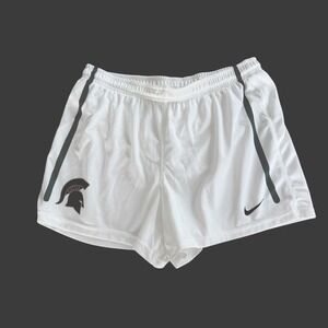 Nike Michigan‎ State Spartans Running Shorts Large White Distressed